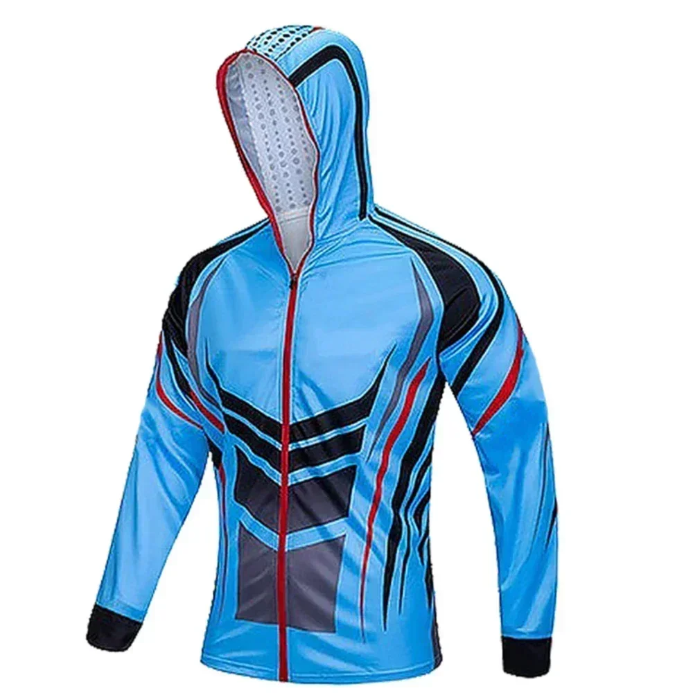 Fishing Shirt Fishing Clothes Sunscreen Jacket Men Fishing Clothing Sun Protection Long Sleeve Fishing Jerseys Breathable Professional Sports sunscreen jersey fishing shirts