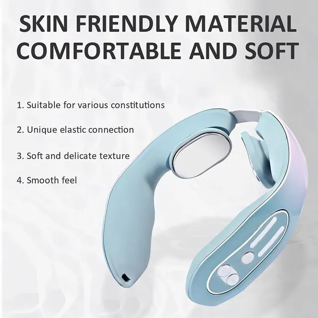 Smart Electric Neck Massager Neck Shoulders Massage Vibration Hot Compress  Voice Massager For Muscle Relieve Vertebra Vertetis