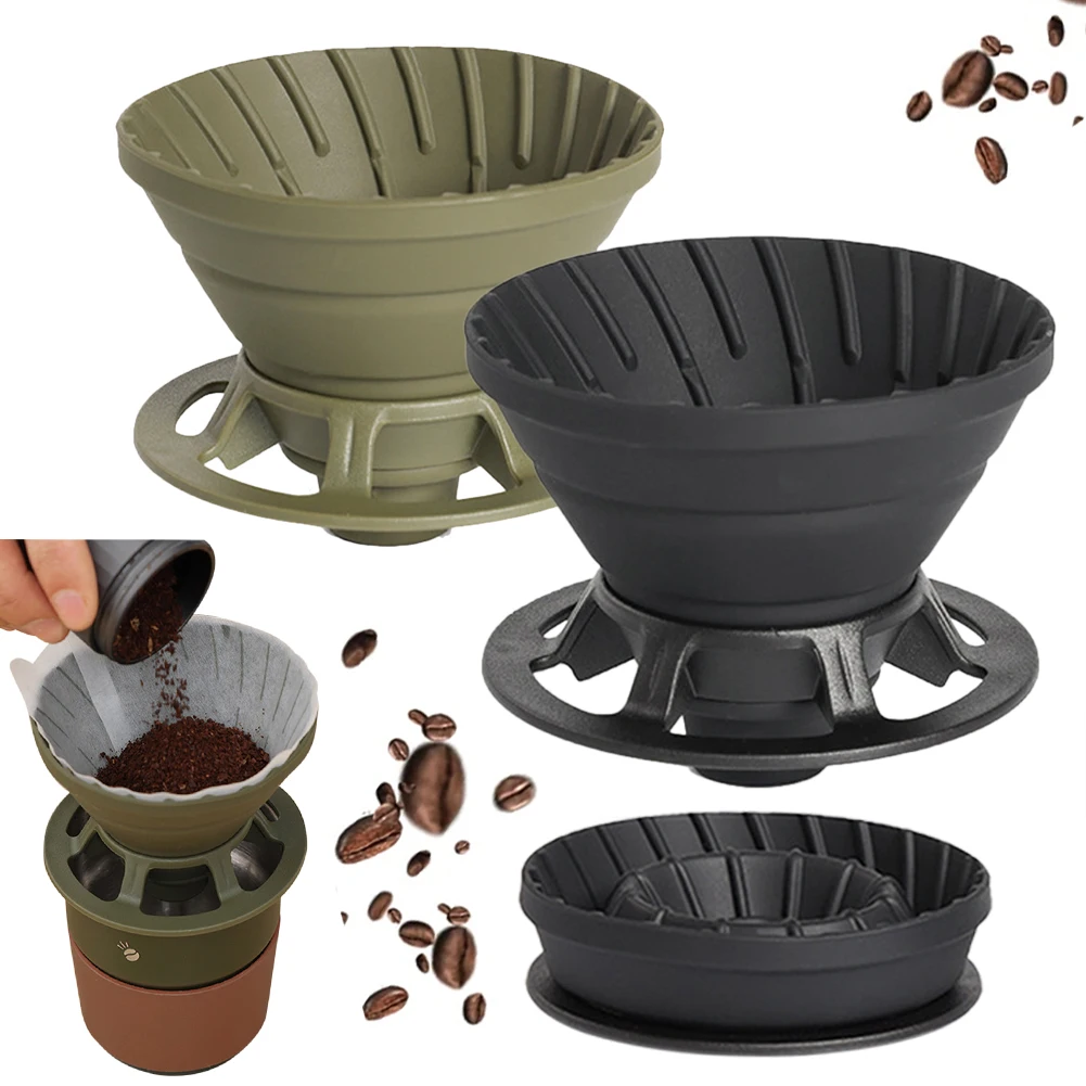 

New Reusable Platinum Silicone Coffee Dripper Foldable Coffee Filter Cup Pour Over Coffee Brewing Filter Cone Dripper Filter Cup