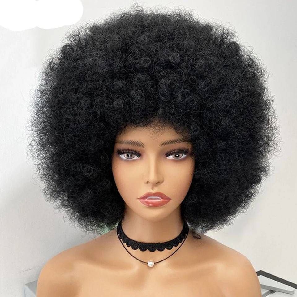 Jerry Curly Glueless Wig Highlight P4/30/27 Water Wave Short Pixie Bob Cut Parrucche Per Capelli Umani Con Frangia Parrucche Bionde Per Le Donne
