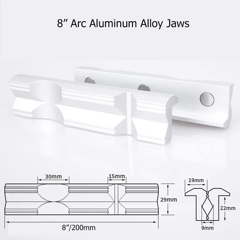 Vise Magnetic Protective Cover 2.5-8'' Jaws Protect Cover Aluminium Alloy Rubber Hand Tools Bench Vise Protector Accessories