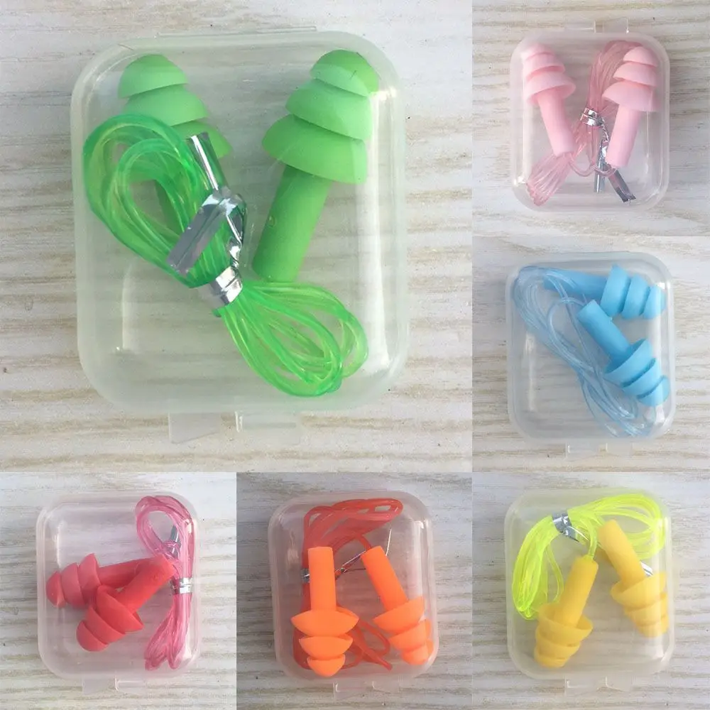 Comfort Soft Silicone Rope Ear Plugs Swimming Ears Protector Hearing Protection Noise Reduction u94 ptt tactical headset and noise reduction hearing protection shooting headphone for yaesu vertex vx 6r vx 7r ft 270r