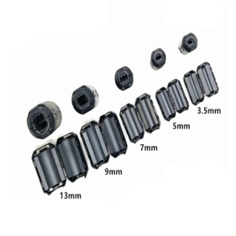 Ferrite Core Cord Ring Choke Bead RFI EMI Noise Suppressor Filter for PowerUSB Antenna HDMI-compatible AudioCable 3.5/5/7/9/13mm