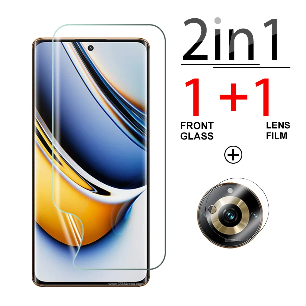 

2 в 1 для объектива камеры Realme 11 Pro Plus, защитное стекло, релиз 11pro 2023, прозрачная Гидрогелевая пленка, защитная пленка 6,7 дюйма