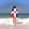 Dominican Republic Flag Print Quick-Dry Beach Towel Absorbent Soft Cozy Beach Towels for Adults Kids 80x130cm 5