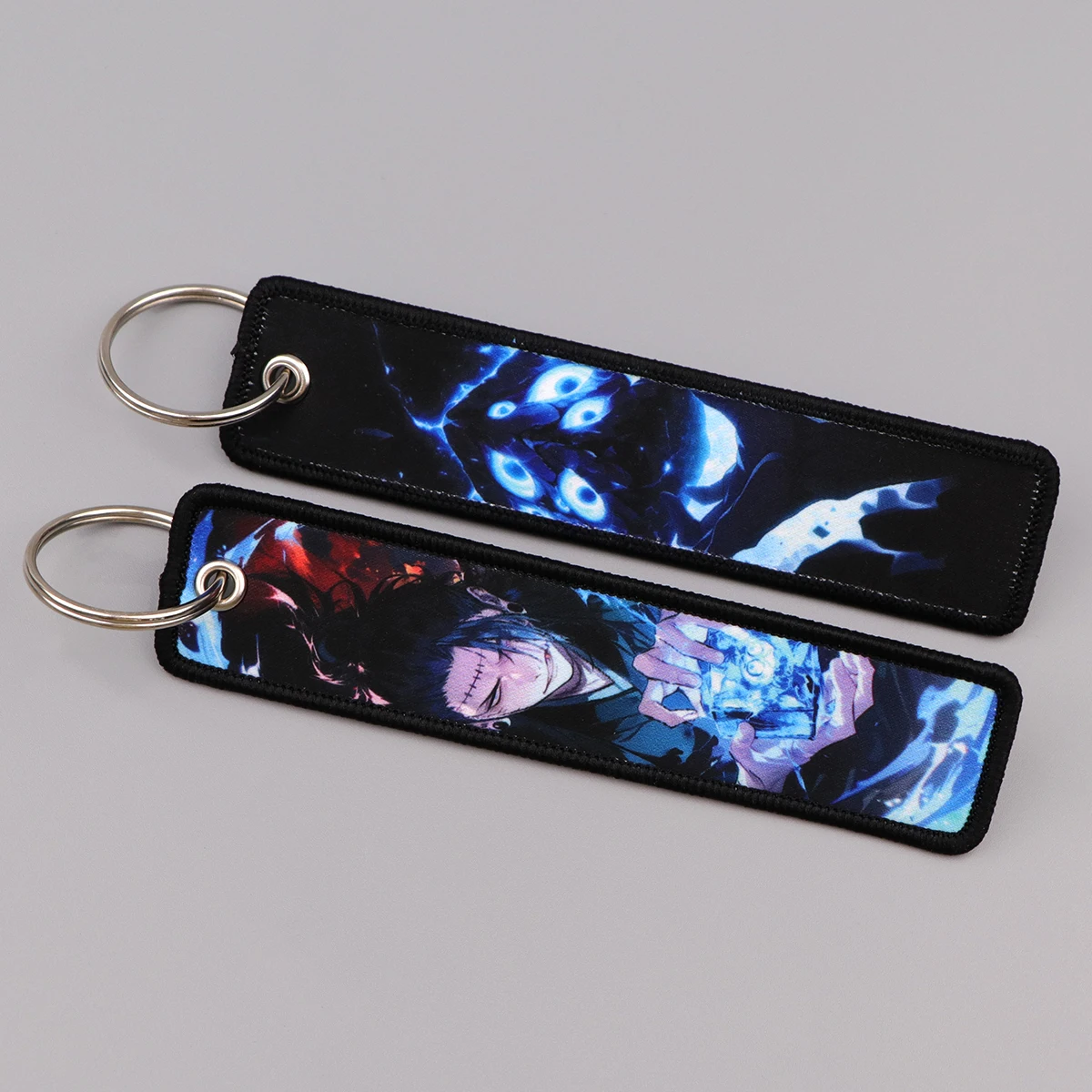 Coole Herren-Schlüsselanhänger mit Stickerei, Manga-Anime-Schlüsselanhänger, Cartoon-Schlüsselringe für Taschen, Autos, Geschenke für Fans, Cosplay-Zubehör – Detail 6
