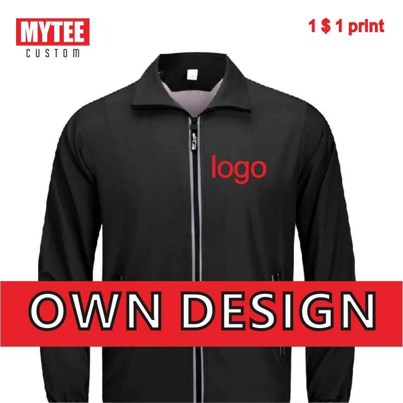 MYTEE Reflective Zipper Windbreaker Logo Custom Casual Thin Coat Embroidery Printing Quick-Drying Sweater Sports Outdoor Jacket