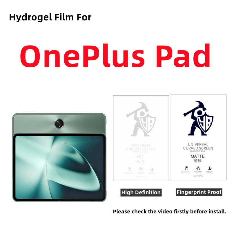 

Гидрогелевая пленка для планшетов OnePlus Pad 2 шт., матовая защитная пленка для экрана OnePlus Pad, матовая защитная пленка из ТПУ, не полное покрытие