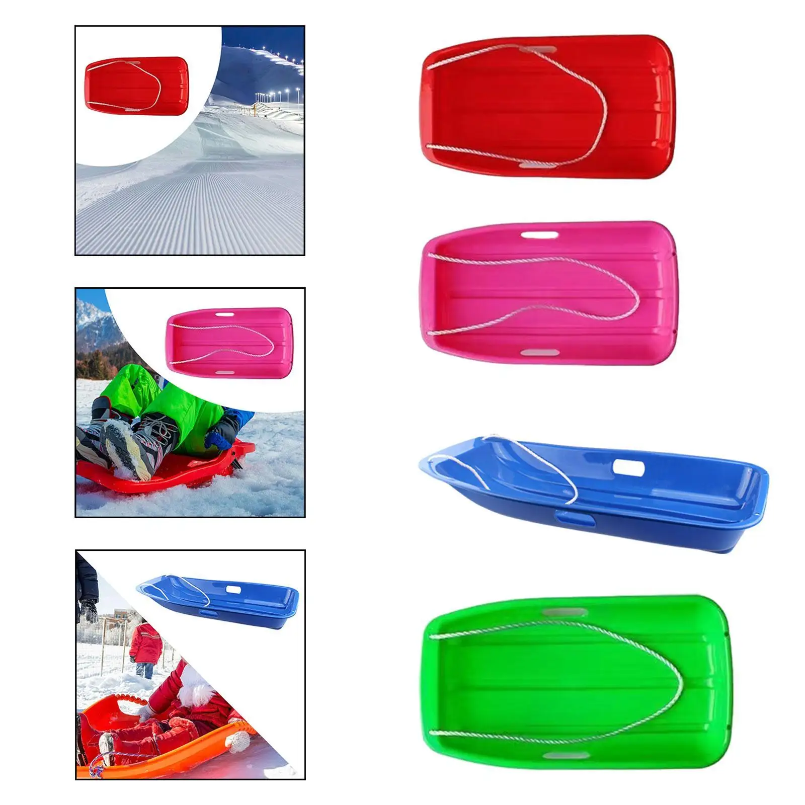 Winter Snow Sled for Adults Toboggan Multifunction Snow Toy Sandboard Sled for Lawn Holiday Garden Outdoor Activities