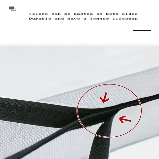 Black mosquito net mesh, non perforated self-adhesive window screen, suitable for home window screen mesh, door curtain mesh 5
