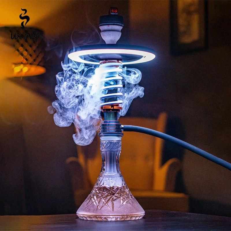 WE PUFF Colorful LED Hookah Shisha Lights Show Ring Lamp Magnet /Viscose  Two Types with Remote Control Chicha Smoke Accesoires - AliExpress