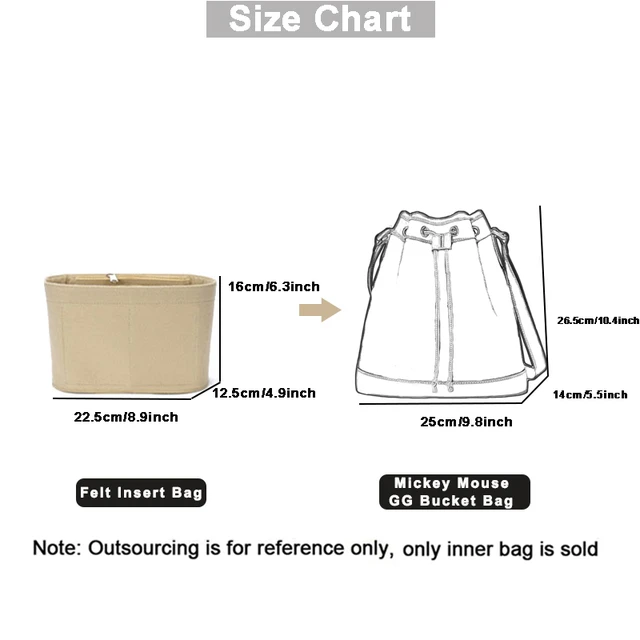 EverToner For LV Nano Noe Mini Bag Organizer Insert Waterproof Nylon Bucket  Bag Purse In Designer Handbag Inner Cosmetic Bag