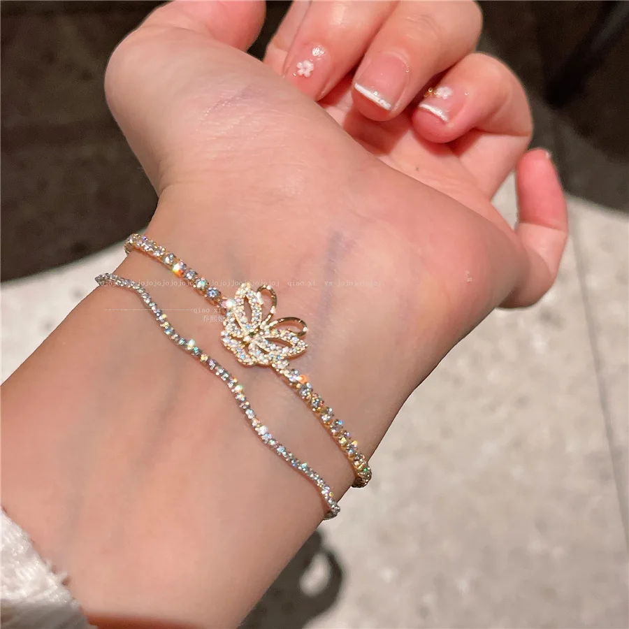 

Clear and transparent small butterfly bracelet drawstring simple and exquisite hand rope personality simple hand jewelry