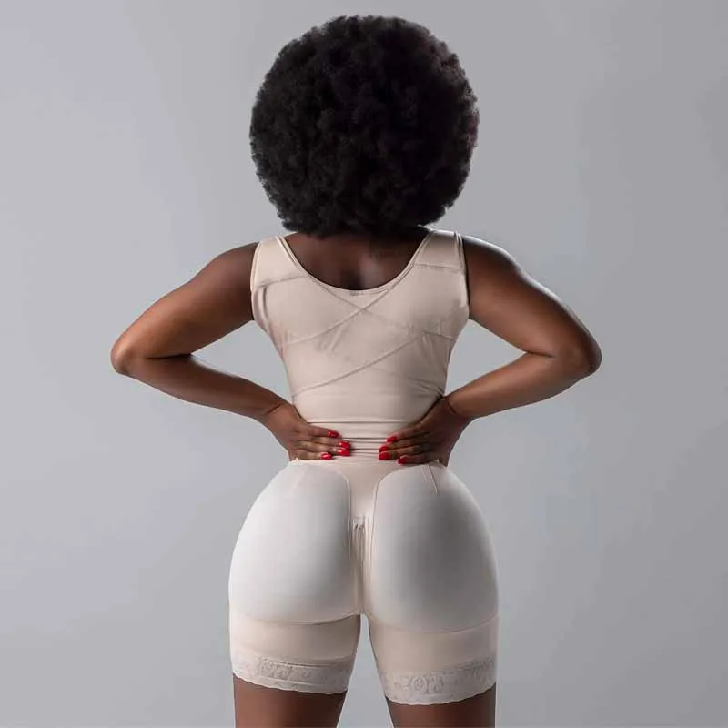 Faja Colombianas Compression Shapewear Slimming Sheath Full Body Double Post Surgery Lace Butt Lifter Control Belly