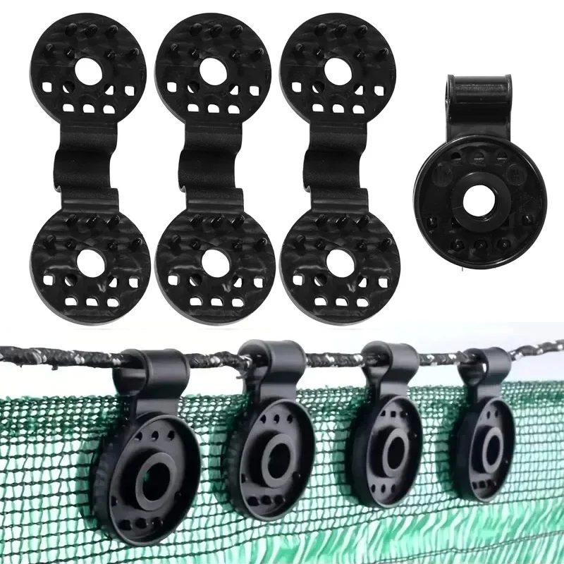 Sun Protection Shade Mesh Fixing Clips 50pcs Garden Sunshade Accessories Black Round Household Removable Secure Durable TMZ