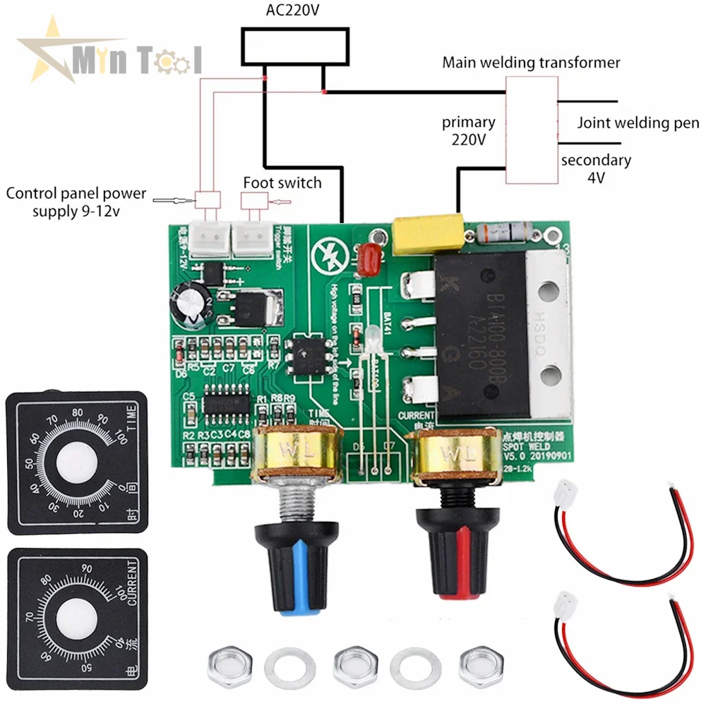 41A/100A Digital Spot Welding Machine Time & Current Control Display