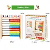 Classic Wooden Educational Counting Toy 100 Beads Preschool Math Learning Toys Montessori Number Arithmetic Abacus Toddler Gift 2