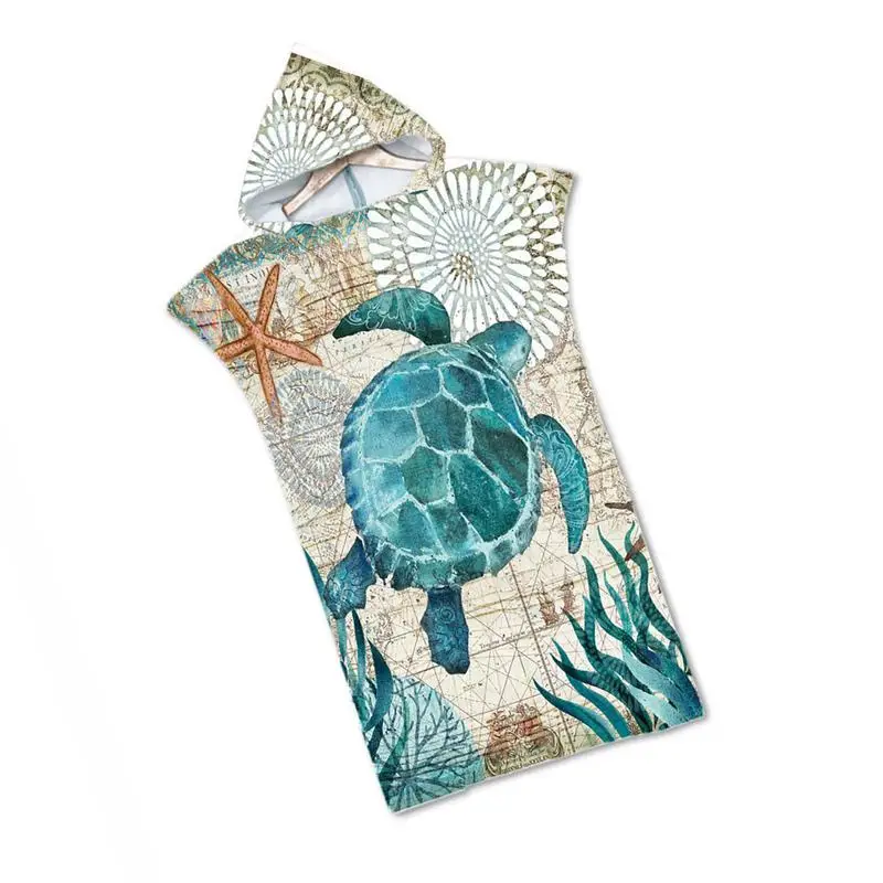 

Пончо для смены серфинга, мягкое полотенце-пончо, носимое одеяло для взрослых, банный халат с капюшоном, быстросохнущий, для плавания, серфинга, спорта, серфинга