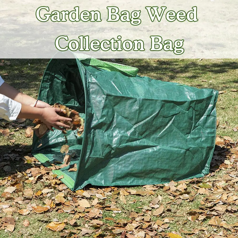 Weeds Collection Bag Garden Garden Leaves Flowers Bin Leaf Bag Garbage Simple Leaf Handbag Collection O5A5,garden waste bag