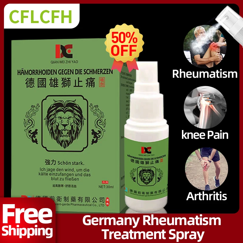 

Rheumatism Treatment Lion Spray Arthritis Rheumatoid Pain Relief Medicine Germany Patch Knee Joint Medication 30ml/box