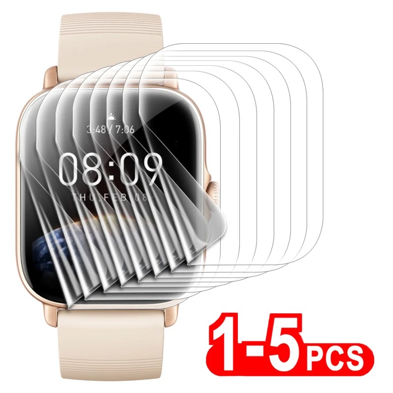 1-5pcs Soft Hydrogel Film For Xiaomi Amazfit GTR 42 47 GTS