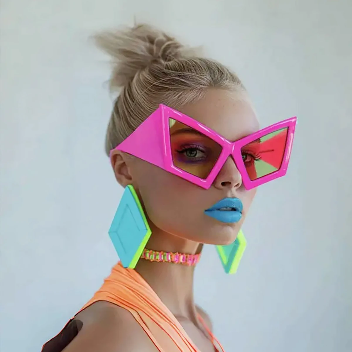 Technology Oriented Glasses Motorcycle Style Sunglasses