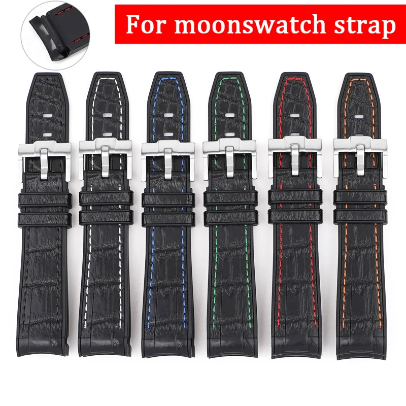 Cinturino In Silicone Per Swatch X Omega Moonswatch Per Rolex 20Mm 22Mm Morbido Impermeabile Curvo Uomo Donna Gomma Sostituire Cinturino Cinturino Cin