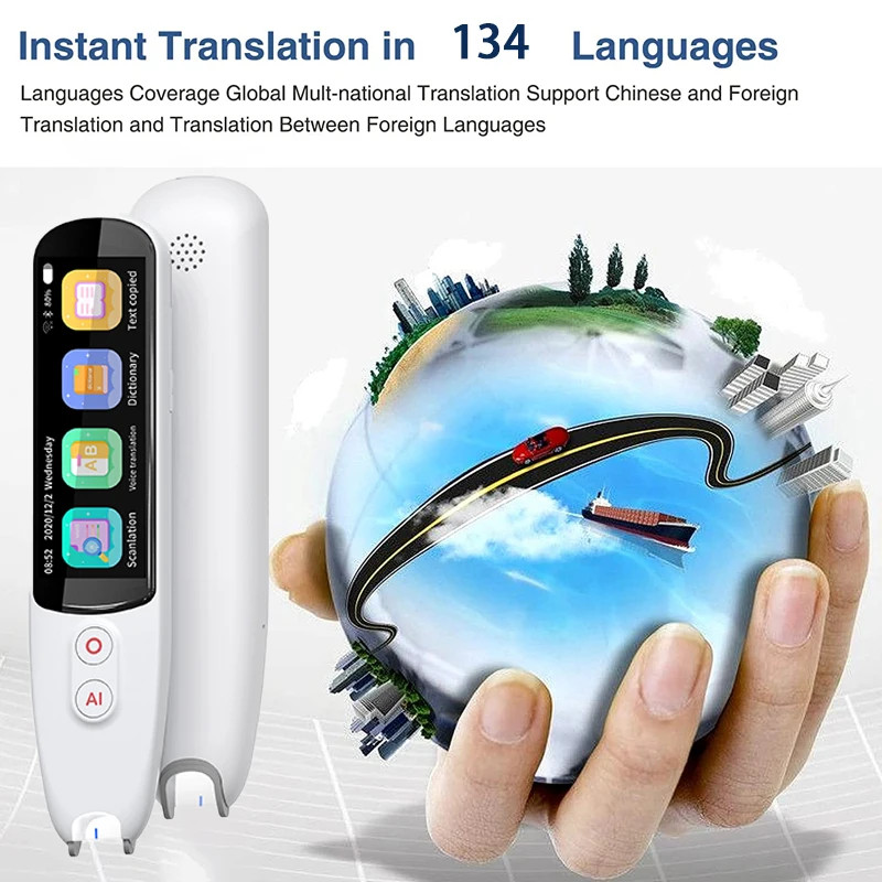 

2023 Portable Smart 134 Language Translator Pen Multifunction Offline Translation Real Time Language Translator Reading Pen