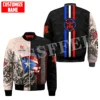 Custom Name Puerto Rico Boricua Country Tattoo Retro Vintage 3DPrint Casual Funny Sportswear Windbreaker Winter Bomber Jacket A1 6