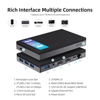 MeLE Mini PC Windows 11 Pro Quieter3Q N5105 LPDDR4 8GB ROM 128GB M.2 SSD (Up to 2.90GHz) Dual HDMI2 4K 60Hz BT5.1 Wi-Fi 5 USB3.0 2
