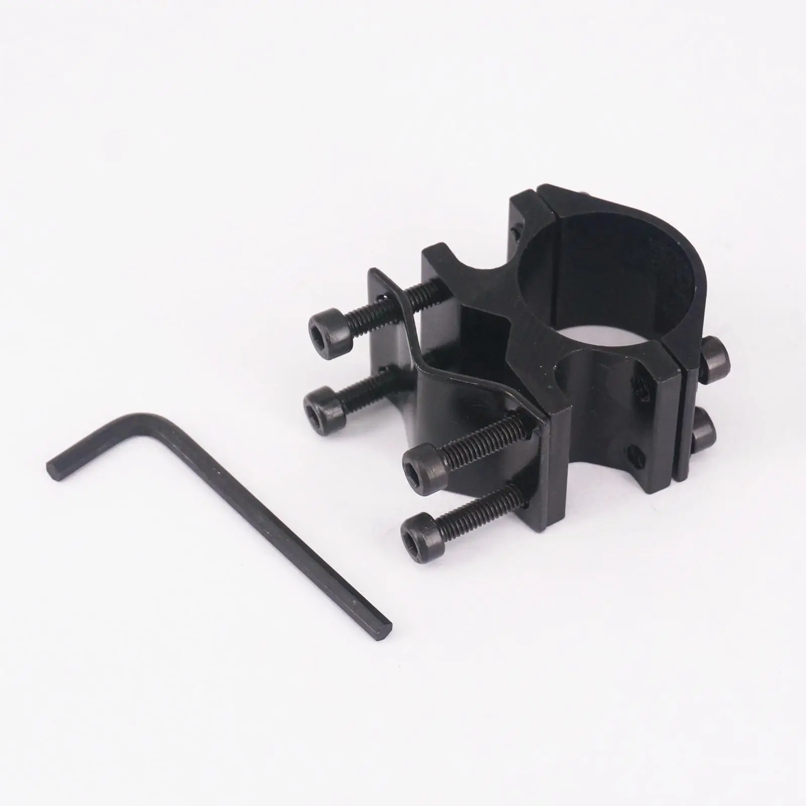 Weapon Flashlight Mount Metal Outdoor Accessory Flashlight Torch Laser Bracket Clamp Mount 25mm Ring Holder Fit 9-23mm Barrel for Airsoft