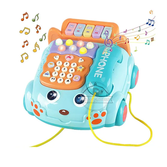 Baby toys 0 12 months Montessori Musical Piano Phone Toys For Baby Girl 13 24 Months Mobile Phone Toys For Kids 2 To 4 Year Old 1