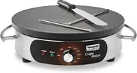 Commercial WSC160X 16" Electric Crepe Maker, Cast Iron Cooking Surface, Stainless Steel Base, Includes Batter Spreader an 2