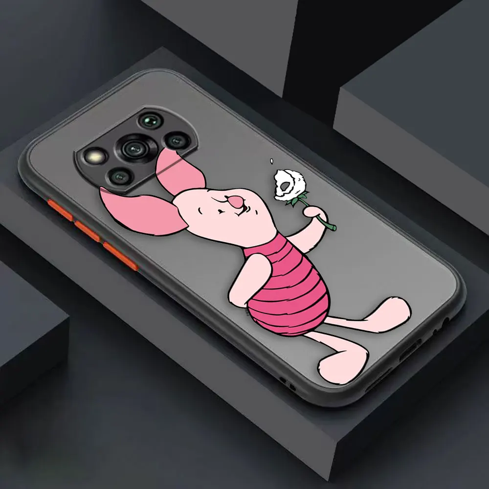 thumbnail image 1 of Funda mate para Xiaomi POCO X4 X3 X2 M4 M3 M2 F4 F3 GT F2 C40 CC9 PRO 4G 5G A3 MIX4 CIVI Funda Shell lindo Pink Piglet Anime, 1 of 5