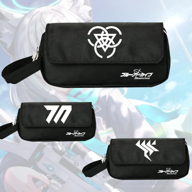 

Пенал для карандашей Takanashi Hoshino с синим архивом, черная сумка для ручек для косплея аниме, школьный Студент, Мультяшные сумки для хранения, большой пенал