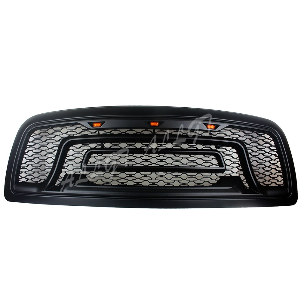 

Raptor Style Replacement Front Mesh Grille with LED Light fit for Dodge Ram 1500 2009-2012 Matte Black