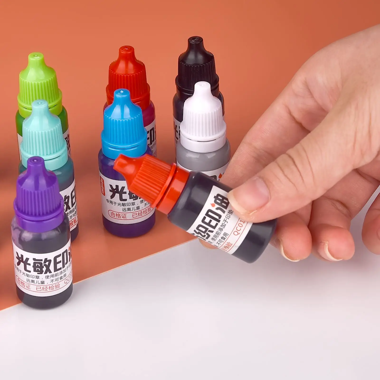 Vibrant 10ml Multi-Color Stamp Refill Ink for Office & School Supplies