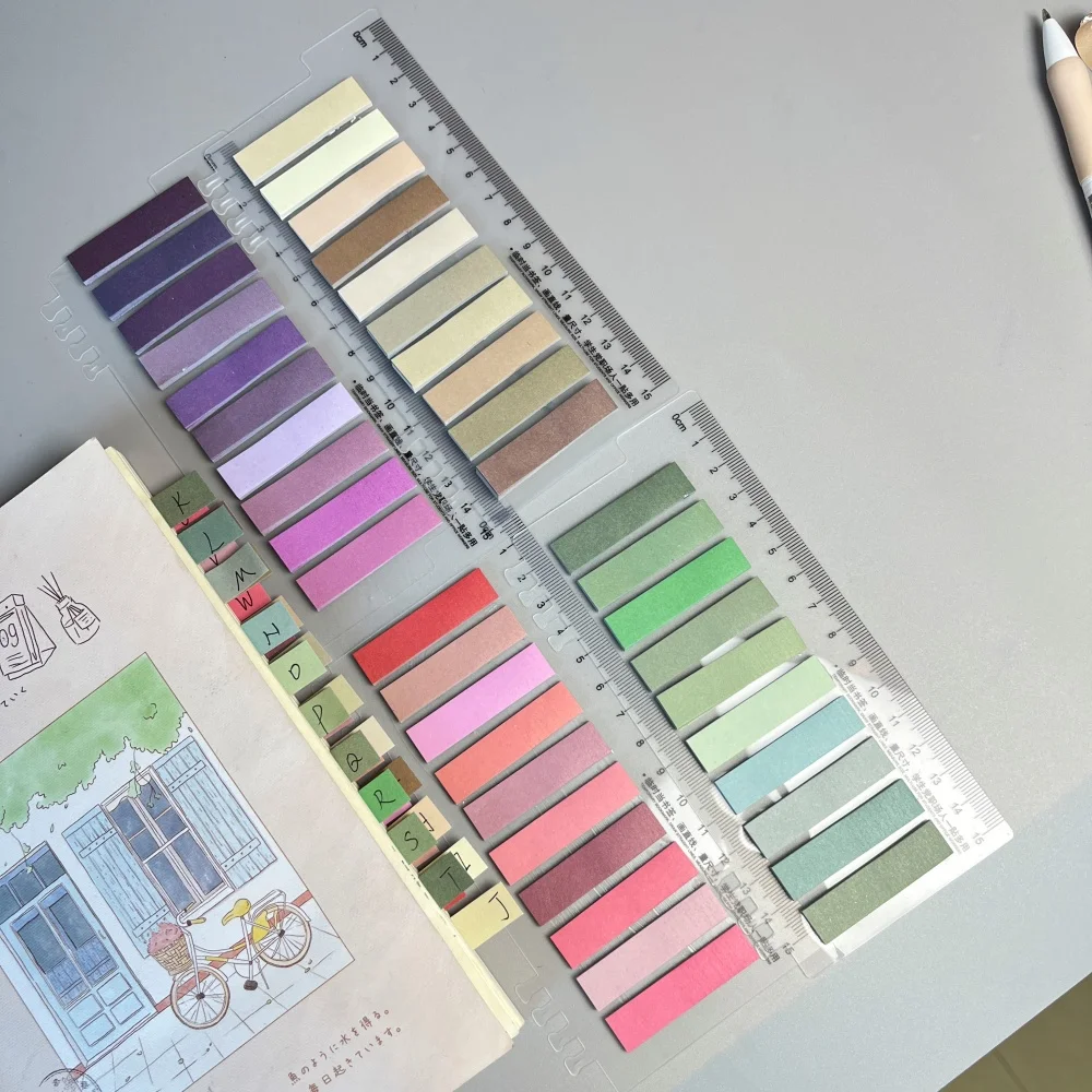 200 Sheets Morandi Ins Style Paper Sticky Notes High End Index Tabs Adhesive Memo Pads Sticky Note Pads Office School Stationery - 2
