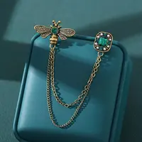 1 Piece Of Bee Crystal Tassel Women's Brooch Sweater With A Unique And Luxurious Design-zt3128 2