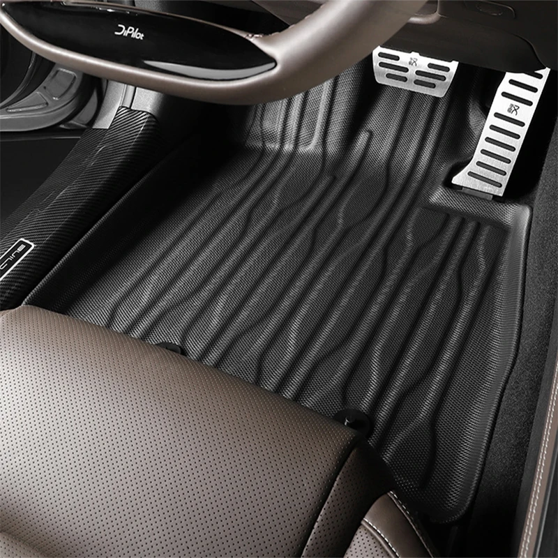 For BYD Han EV / DMI-TPE Floor Mats and Cargo Liner, All Weather Anti-Slip Waterproof Rear Trunk Mats Backrest