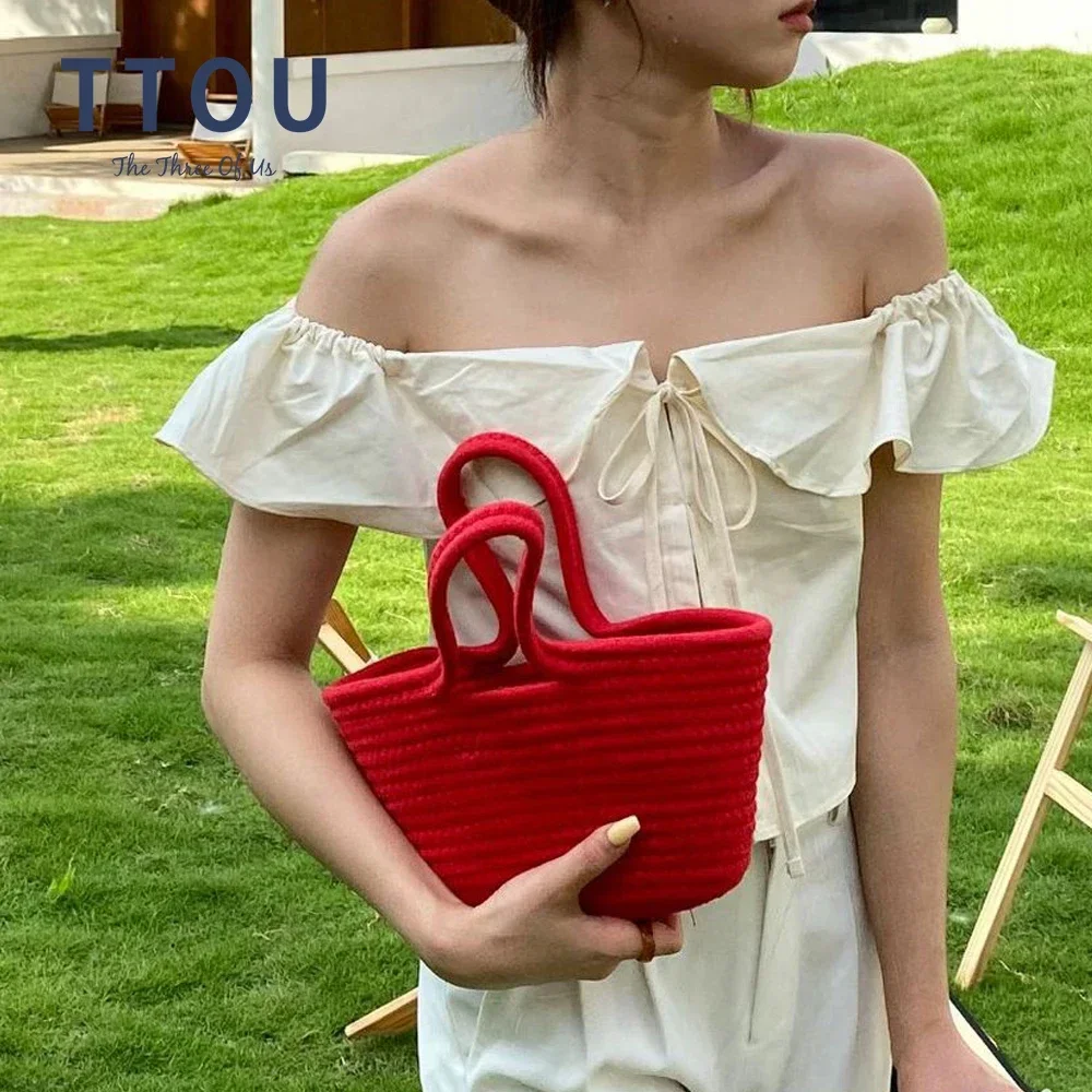 

Fashion Women's Summer Straw Tote Female Shoulder Bags Large Wicker Woven Handbag Ladies 2024New Braided Pouch Beach Shopper Sac