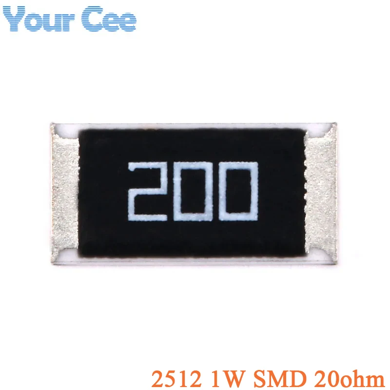 100pcs/10pcs 20 ohm 20R 2512 SMD Chip Resistor 200 Resistance 1W 5% Electronic Passive Component