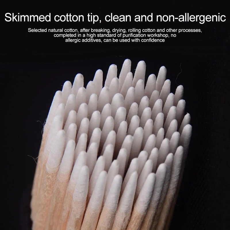100 pcs of 7CM semi-permanent tattoo with pointed beak single head cotton swab for eyebrow tattoo mist eyebrow bleaching lip sma 4