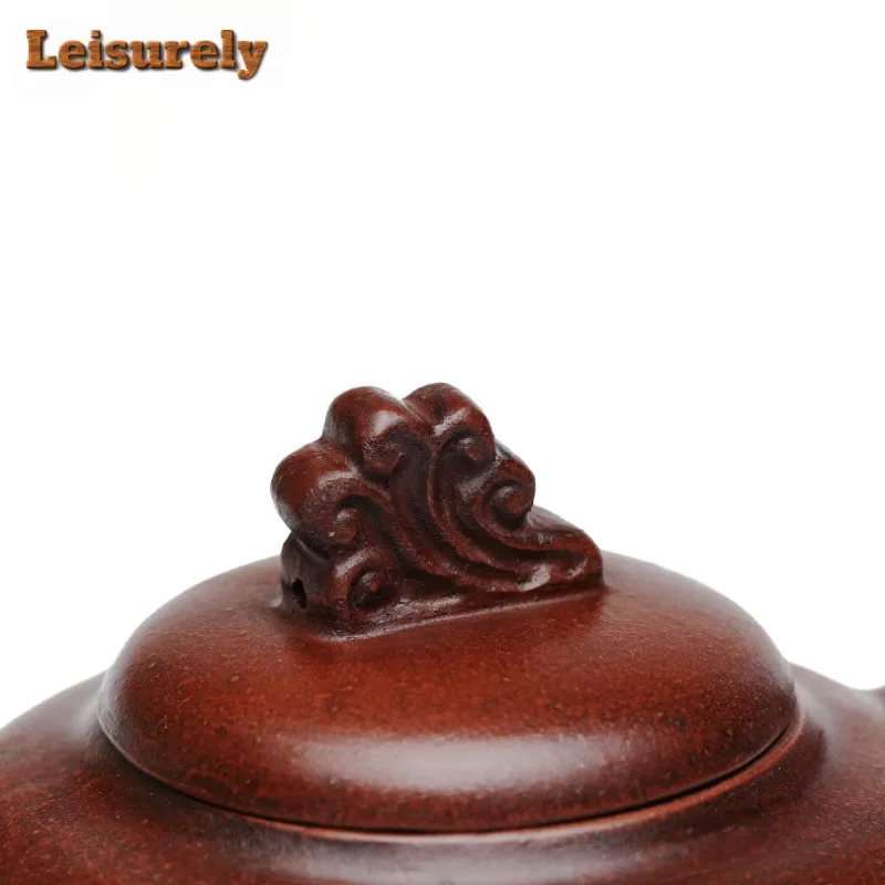 320ml Luxury Yixing Purple Clay Teapot Handmade Sea Wave Flower Ruyi Pot Raw Ore Red Mud Kettle With Filter Chinese Zisha Teaset