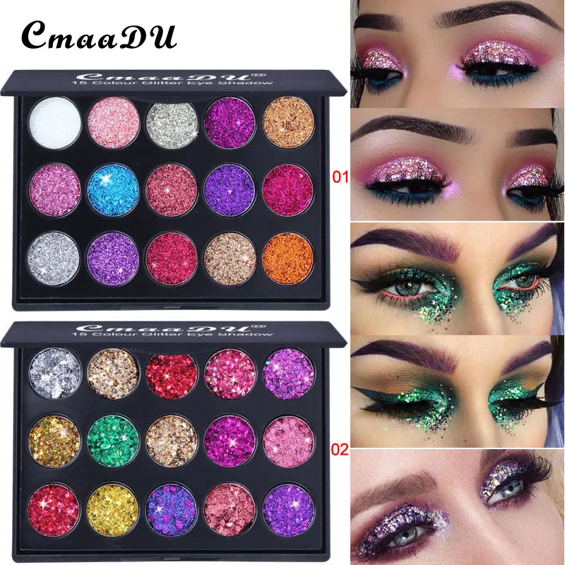 Sexy 15 Colors Glitter Eye Shadow Pallete Diamond Shiny Eye Makeup