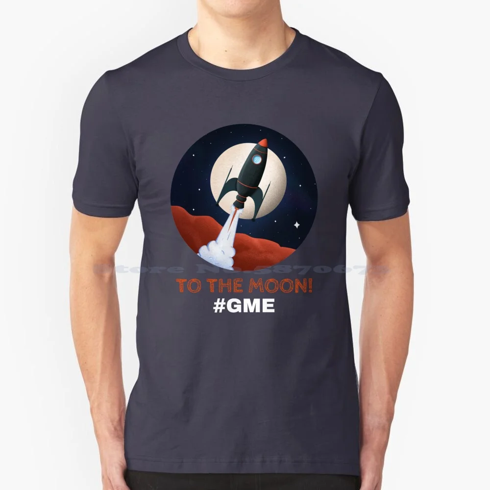 Gamestop Gme To The Moon T Shirt 100% Cotone Tee Gamestop Gamestop Gamestop Gamestop Gamestop 0 Gamestop Gamestop