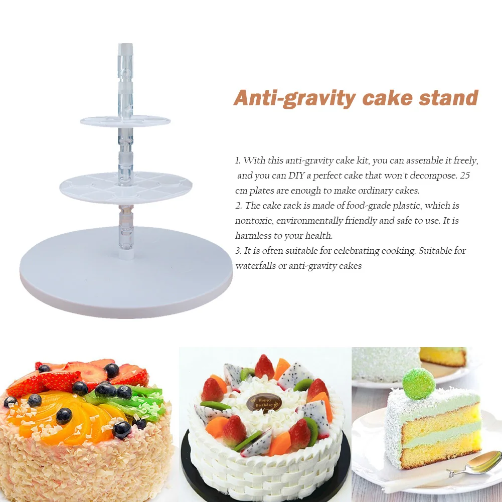 Cake Stand Support Structure Frame Anti Gravity Cake Pouring Kit DIY Tools Plastic Stand Reusable Structure Frame