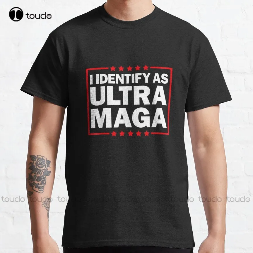 

Классическая футболка Ultra Maga Proud Ultra-Maga, рубашка с принтом Трампа 2024, рождественский подарок, новая популярная Ретро футболка в стиле унисекс