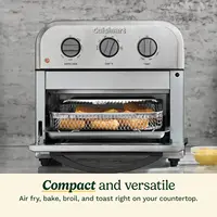 TOA-26 Compact Airfryer Toaster Oven, 1800-Watt Motor with 6-in-1 Functions and Wide Temperature Range, Air Fryer, Sta 2