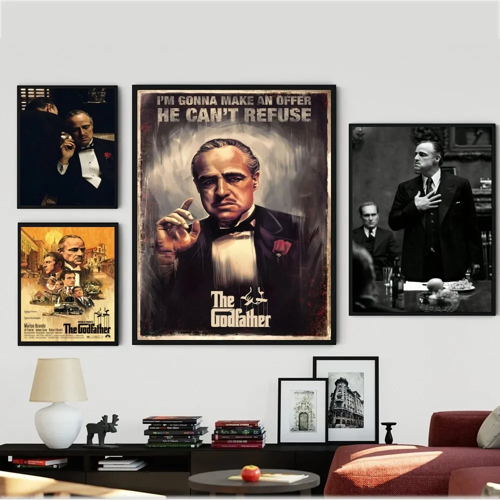

Плакаты с персонажами фильма G-Godfather, плакаты из крафт-бумаги, искусство, живопись, обучение, эстетическое искусство, настенные наклейки